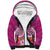 Polynesian Valentine Day Sherpa Hoodie Love Couple Turtle Maori Hibiscus Pink LT03 Unisex Pink - Polynesian Pride
