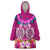 Polynesian Valentine Day Wearable Blanket Hoodie Love Couple Turtle Maori Hibiscus Pink LT03 One Size Pink - Polynesian Pride