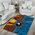 Personalised Australia and Fiji Together Area Rug Tribal Palm Tree with Tapa and Aboriginal Animals Half Style