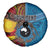 Personalised Australia and Fiji Together Spare Tire Cover Tribal Palm Tree with Tapa and Aboriginal Animals Half Style