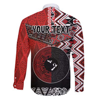 Personalised Aotearoa and Tonga Together Family Matching Mermaid Dress and Hawaiian Shirt Manaia and Tongan Tribal Cross - Taniko and Ngatu Art Tattoo