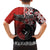 Personalised Aotearoa and Tonga Together Family Matching Off The Shoulder Long Sleeve Dress and Hawaiian Shirt Manaia and Tongan Tribal Cross - Taniko and Ngatu Art Tattoo