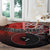 Personalised Aotearoa and Tonga Together Round Carpet Manaia and Tongan Tribal Cross - Taniko and Ngatu Art Tattoo