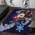 American Samoa Flag Day Area Rug Bald Eagle with Uatogi and Fue - Polynesian and Floral Tribal Tattoo