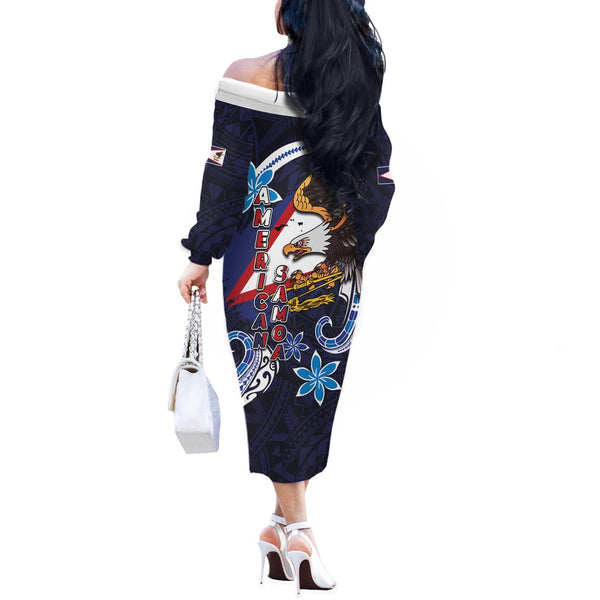 African Fish Eagle Namibia Off The Shoulder Long Sleeve Dress Gemsbok Supporters Style TS04 main image 1