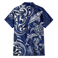 New Zealand Connecting with Seas Family Matching Puletasi and Hawaiian Shirt Maori Tribal and Sea Animals Tattoo - White Glass Style