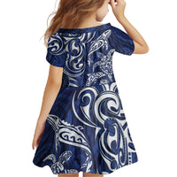 New Zealand Connecting with Seas Family Matching Tank Maxi Dress and Hawaiian Shirt Maori Tribal and Sea Animals Tattoo - White Glass Style LT03 - Polynesian Pride