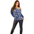 New Zealand Connecting with Seas Off Shoulder Sweater Maori Tribal and Sea Animals Tattoo - White Glass Style