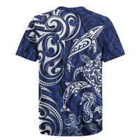 New Zealand Connecting with Seas Rugby Jersey Maori Tribal and Sea Animals Tattoo - White Glass Style