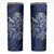New Zealand Connecting with Seas Skinny Tumbler Maori Tribal and Sea Animals Tattoo - White Glass Style