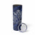 New Zealand Connecting with Seas Skinny Tumbler Maori Tribal and Sea Animals Tattoo - White Glass Style