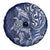 New Zealand Connecting with Seas Spare Tire Cover Maori Tribal and Sea Animals Tattoo - White Glass Style
