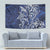 New Zealand Connecting with Seas Tapestry Maori Tribal and Sea Animals Tattoo - White Glass Style