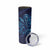 New Zealand Connecting with Seas Skinny Tumbler Maori Tribal and Sea Animals Tattoo - Sea Texture Glass Style