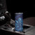 New Zealand Connecting with Seas Skinny Tumbler Maori Tribal and Sea Animals Tattoo - Sea Texture Glass Style