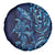 New Zealand Connecting with Seas Spare Tire Cover Maori Tribal and Sea Animals Tattoo - Sea Texture Glass Style