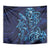 New Zealand Connecting with Seas Tapestry Maori Tribal and Sea Animals Tattoo - Sea Texture Glass Style