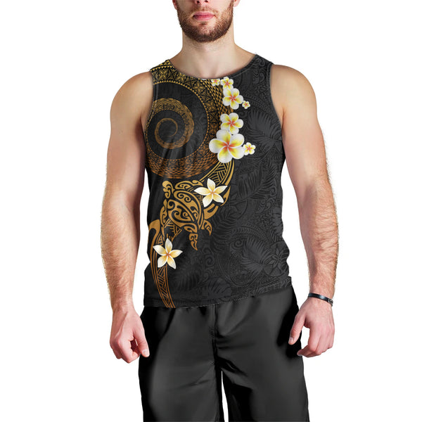 Polynesian Men Tank Top Tribal Tattoo Purple Screen Color LT9 main image 0