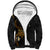 Polynesian Spiral Tribal Tattoo Sherpa Hoodie Golden Color