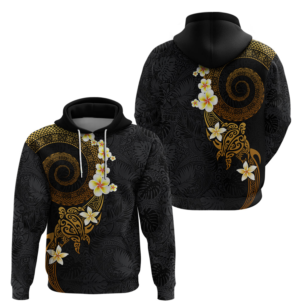 Polynesian Spiral Tribal Tattoo Zip Hoodie Golden Color