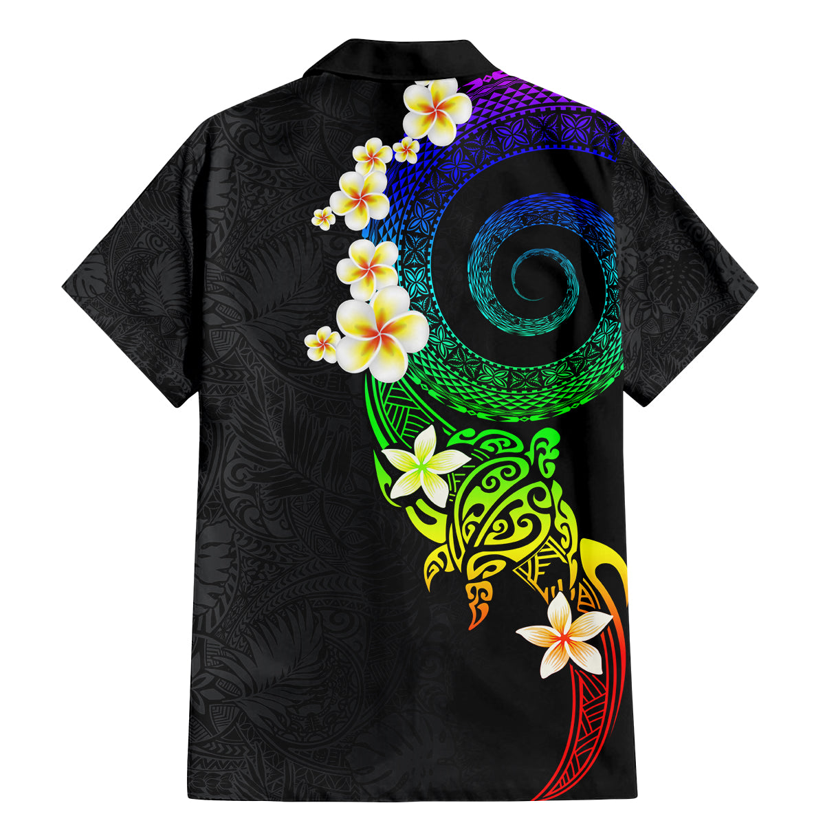 Polynesian Spiral Tribal Tattoo Family Matching Mermaid Dress and Hawaiian Shirt Fanciful Color