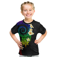 Polynesian Spiral Tribal Tattoo Kid T Shirt Fanciful Color