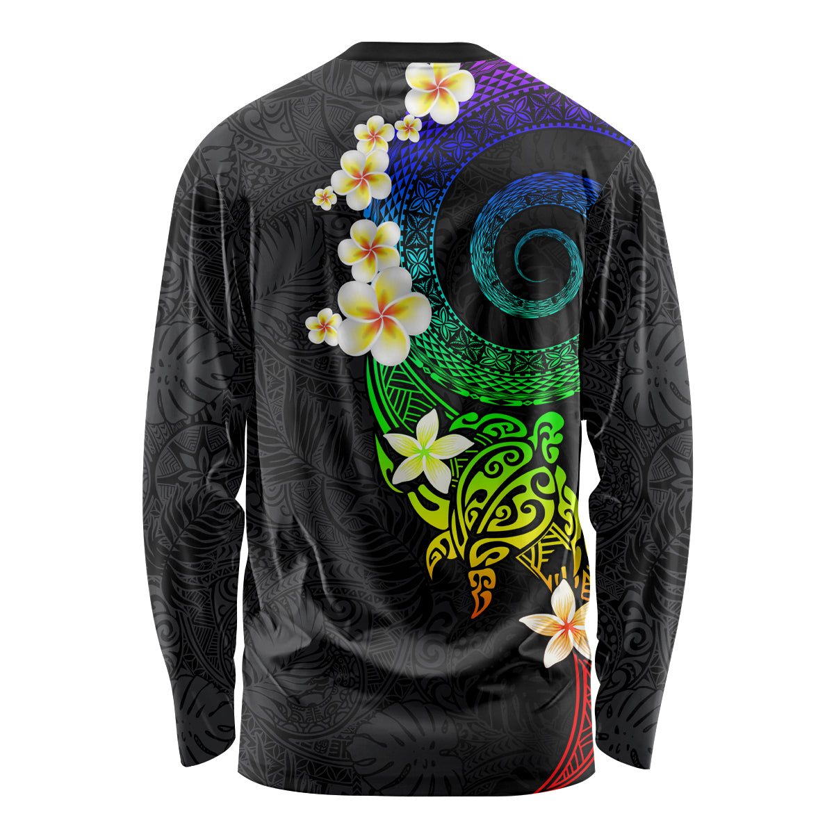 Polynesian Spiral Tribal Tattoo Long Sleeve Shirt Fanciful Color LT03 - Polynesian Pride