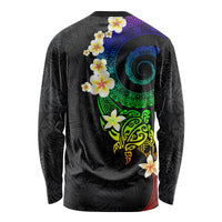 Polynesian Spiral Tribal Tattoo Long Sleeve Shirt Fanciful Color LT03 - Polynesian Pride