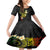 Polynesian Spiral Tribal Tattoo Family Matching Mermaid Dress and Hawaiian Shirt Reggae Color