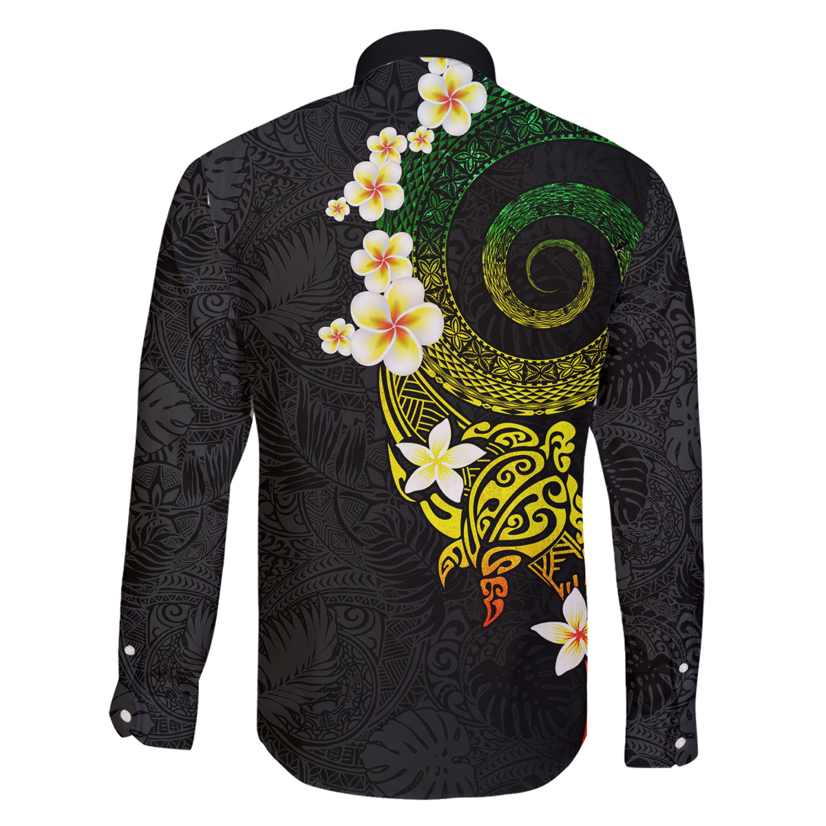 Polynesian Spiral Tribal Tattoo Family Matching Tank Maxi Dress and Hawaiian Shirt Reggae Color LT03 - Polynesian Pride