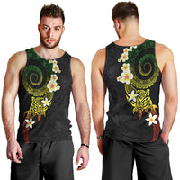 Polynesian Spiral Tribal Tattoo Men Tank Top Reggae Color