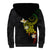 Polynesian Spiral Tribal Tattoo Sherpa Hoodie Reggae Color