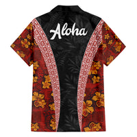 Hawaii Lei and Hibiscus Flowers Tribal Family Matching Tank Maxi Dress and Hawaiian Shirt Patchwork Abstract Vintage LT03 - Polynesian Pride