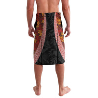 Hawaii Lei and Hibiscus Flowers Tribal Lavalava Patchwork Abstract Vintage