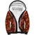 Hawaii Lei and Hibiscus Flowers Tribal Sherpa Hoodie Patchwork Abstract Vintage
