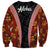 Hawaii Lei and Hibiscus Flowers Tribal Sweatshirt Patchwork Abstract Vintage