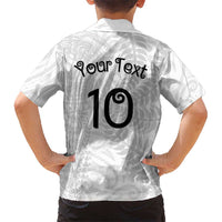 Aotearoa Volleyball Custom Hawaiian Shirt Silver Ferns and Maori Tribal White LT03 - Polynesian Pride
