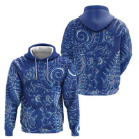 New Zealand Sea Animals Hoodie with Maori Koru Tribal Tattoo and Silver Ferns Aquatic Style LT03 - Polynesian Pride