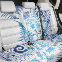 New Zealand Sea Animals Back Car Seat Cover with Maori Koru Tribal Tattoo and Silver Ferns Galaxy Style