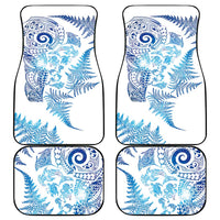 New Zealand Sea Animals Car Mats with Maori Koru Tribal Tattoo and Silver Ferns Galaxy Style