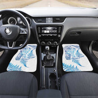 New Zealand Sea Animals Car Mats with Maori Koru Tribal Tattoo and Silver Ferns Galaxy Style