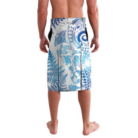 New Zealand Sea Animals Lavalava with Maori Koru Tribal Tattoo and Silver Ferns Galaxy Style