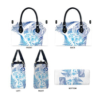 New Zealand Sea Animals Leather Bag with Maori Koru Tribal Tattoo and Silver Ferns Galaxy Style
