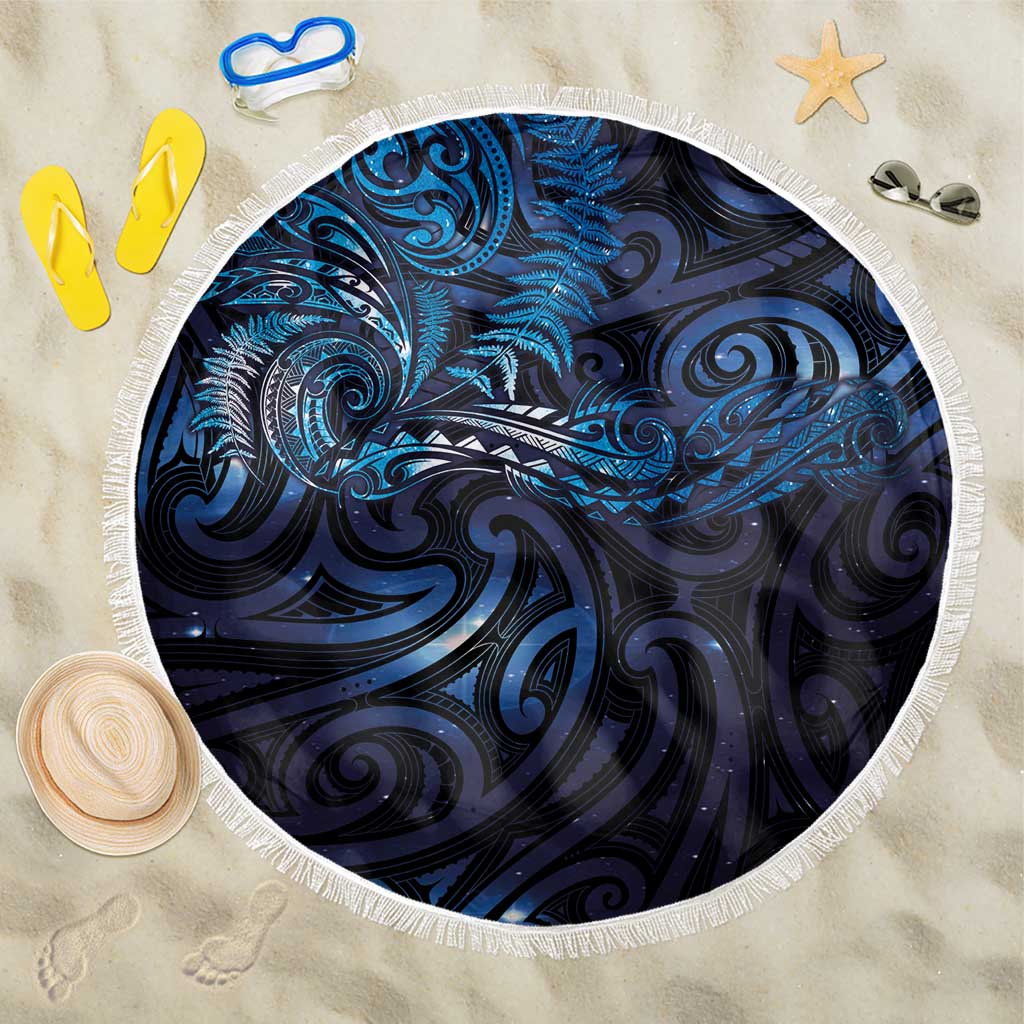 New Zealand New Year-Matariki Beach Blanket Aotearoa Maori Tattoo Galaxy Sky