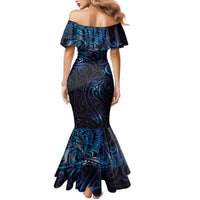 New Zealand New Year-Matariki Family Matching Mermaid Dress and Hawaiian Shirt Aotearoa Maori Tattoo Galaxy Sky