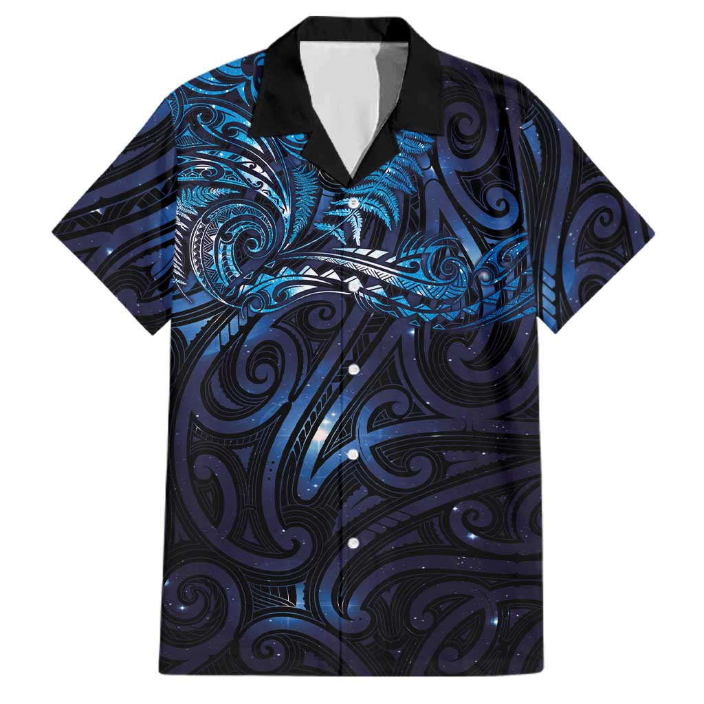 New Zealand New Year-Matariki Family Matching Puletasi and Hawaiian Shirt Aotearoa Maori Tattoo Galaxy Sky