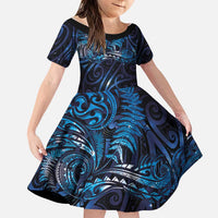 New Zealand New Year-Matariki Family Matching Tank Maxi Dress and Hawaiian Shirt Aotearoa Maori Tattoo Galaxy Sky