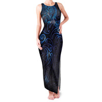 New Zealand New Year-Matariki Family Matching Tank Maxi Dress and Hawaiian Shirt Aotearoa Maori Tattoo Galaxy Sky