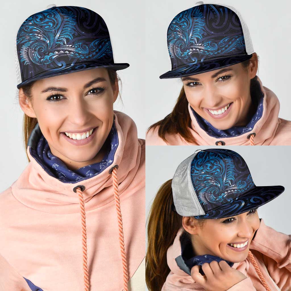 New Zealand New Year-Matariki Mesh Trucker Cap Aotearoa Maori Tattoo Galaxy Sky LT03 - Polynesian Pride