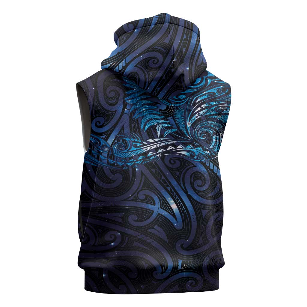 New Zealand New Year-Matariki Sleeveless Hoodie Aotearoa Maori Tattoo Galaxy Sky LT03 - Polynesian Pride